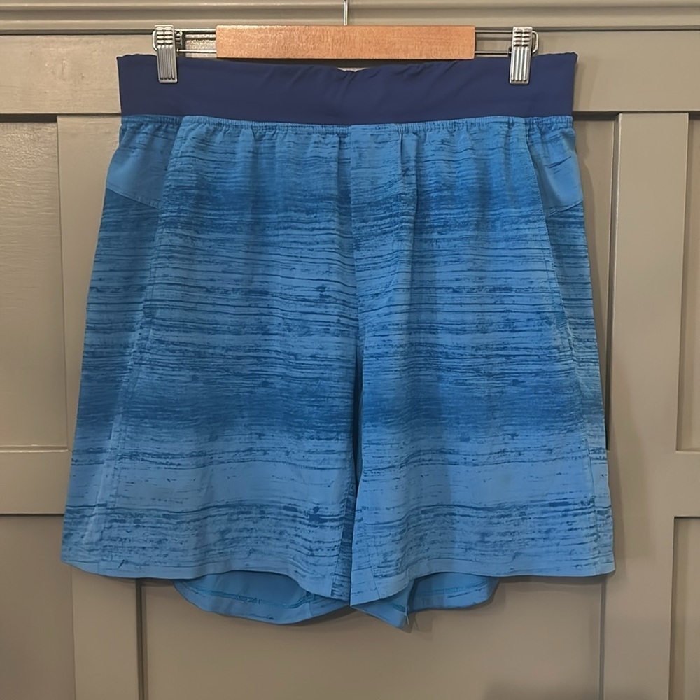 Lululemon Core Shorts Wave Blue Unlined Gym Athletic Yoga Mens Size Large